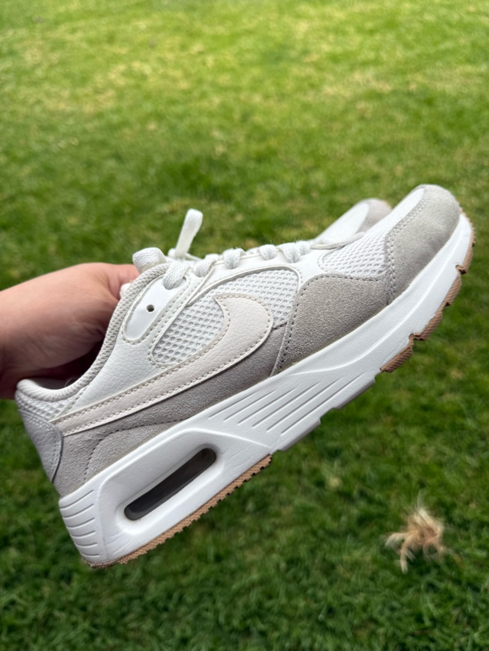 White & Light Gray Nike Air Max - Picture 5 of 13